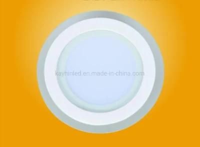 New Design Glass SKD LED Solar Indoor Round Square Tri-Color 6W 9W 12W 18W 24W Panellight Recessed Glass LED Down Light Panel Light