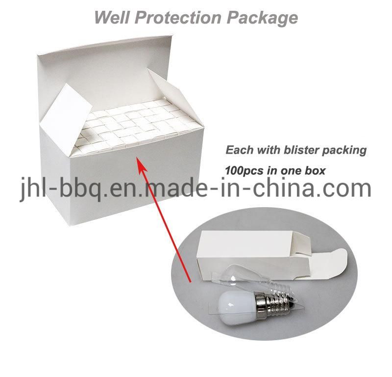 LED Bulb T22 E12 and E14 Special Designed for Application of Electronic Refrigerator with Ceramic Body and Milk Matte Glass Shell or Transparent Shell