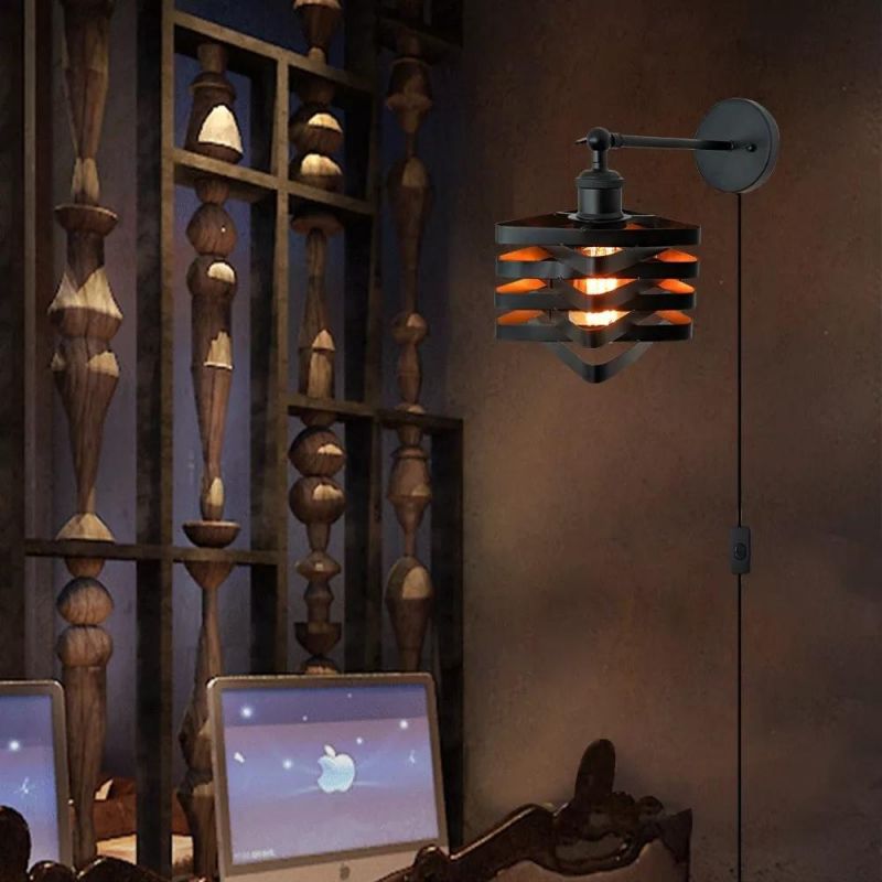 Export Amazon Creative Modern Style Bedroom Light Iron Wall Lamp