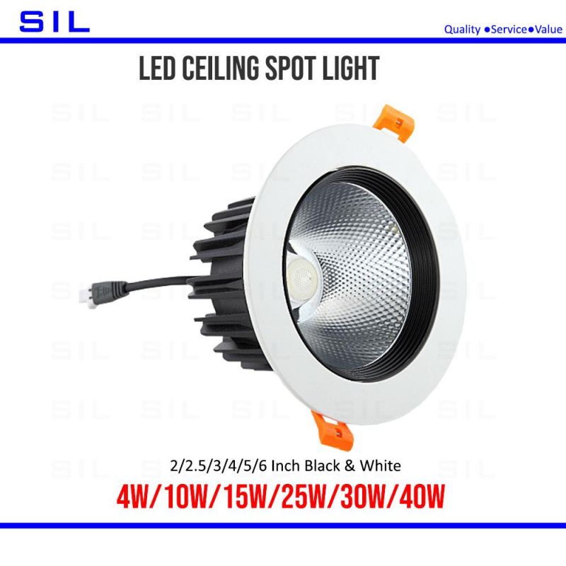 3CCT 4W Commercial Bedroom Kitchen Hotel COB Recessed Indoor Ceiling Spot Light LED Spotlight