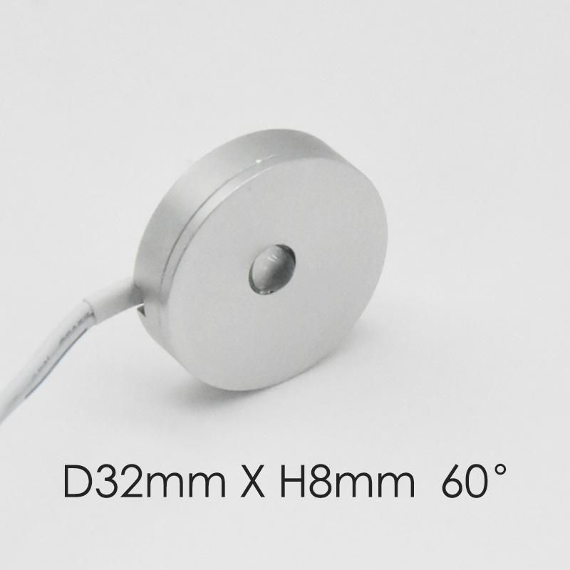 4000K White Sliver Shell D32mm 1W 12V Slim Spot Light 8mm Mini LED Ceiling Downlight