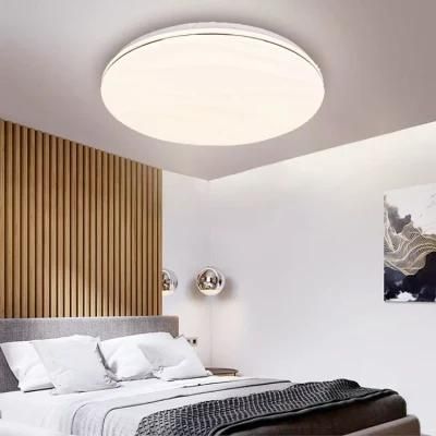 Modern Decorative Energy-Saving Wave Shape Ceiling Lights LED Lamps White Round 36W with LED Strips