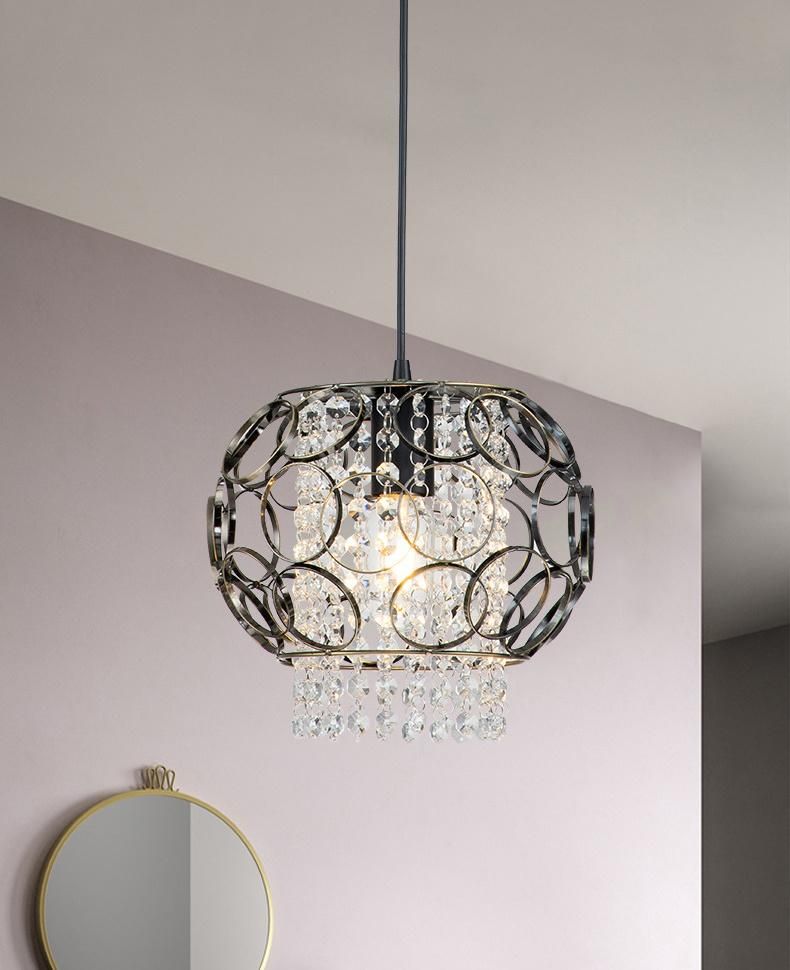 Modern Simple Crystal Lamp Decorative LED Restaurant Pendant Light