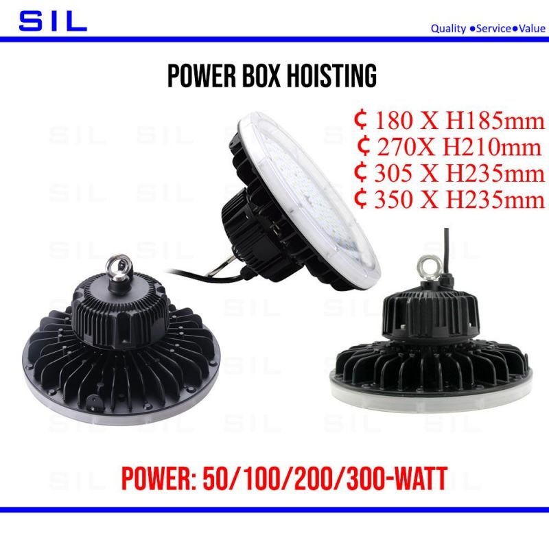 Shenzhen Wholesale LED High Bay Lights 50W 100W 200W 300W Power Box Hoisting Highbay Light