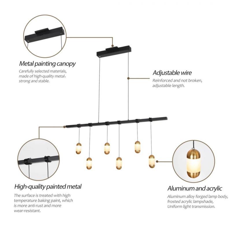 Masivel Vintage Modern Dining Living Room LED Pendant Lighting