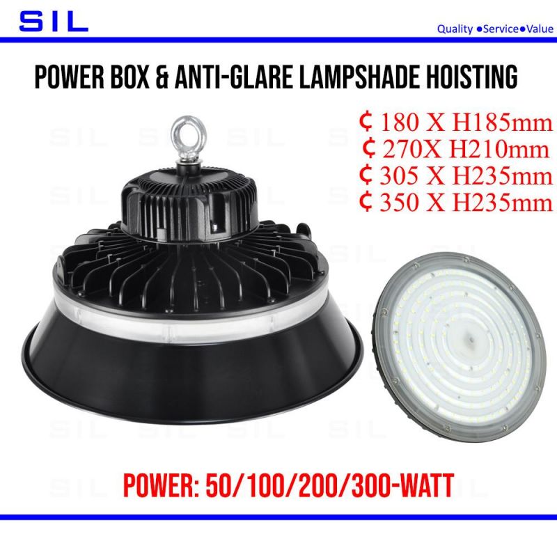 Shenzhen Wholesale LED High Bay Lights 50W 100W 200W 300W Power Box Hoisting Highbay Light