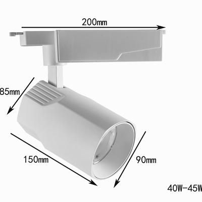 30W 4000K COB High Luminous Efficiency Aluminum Material Rail Lighting System LED Track Light