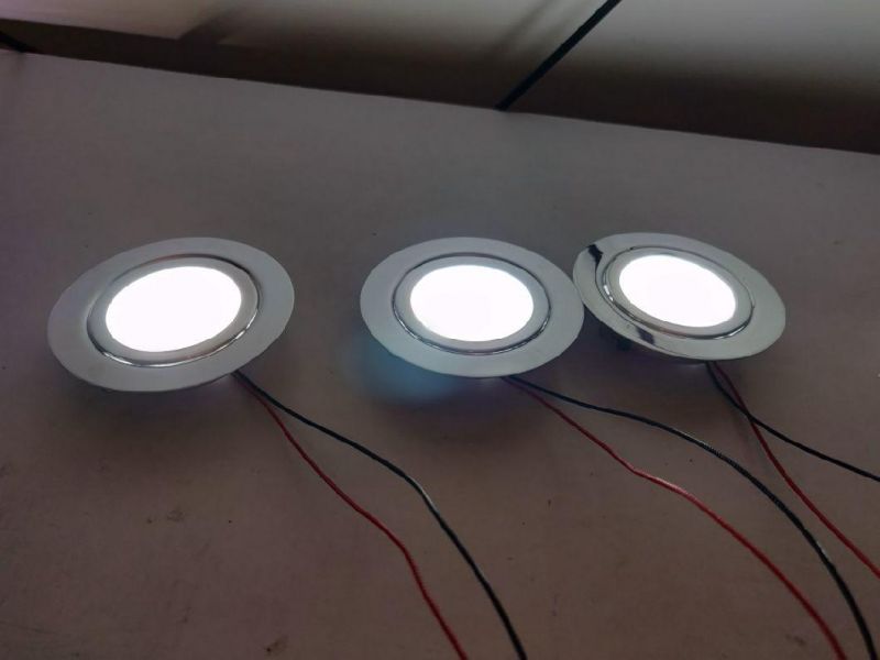 Stainless Steel 3watts 5V USB Under Cabinet LED Downlight Ceiling Panel Lighting Slim Kitchen Furniture Lamp