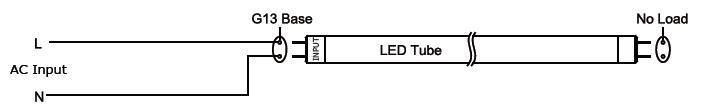 Ballast Bypass PC LED T8 Lamp Tube 100-277V 1.2m 20W 110lm/W 3000K Warm White