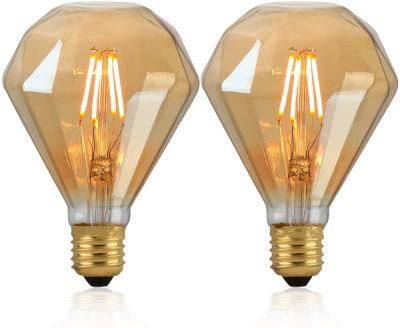 Decorative Diamond Shape Vintage Edison Dimmable Warm Light 2200K Atmosphere Lights Vanity Fancy LED Light Bulb