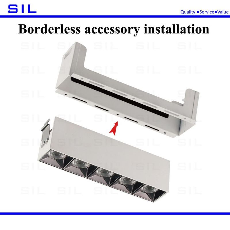 20W Die Casting Heat Dissipation Structured LED Single Row Embedded Spotlight