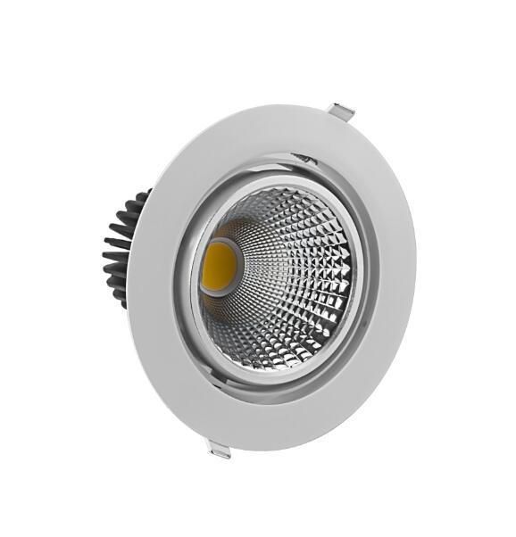 30W 360 Degree Rotatable Recessed COB LED Gimbal Light