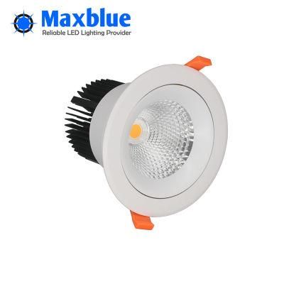 High Power Recessed LED COB Downlight for Commercial Lighting