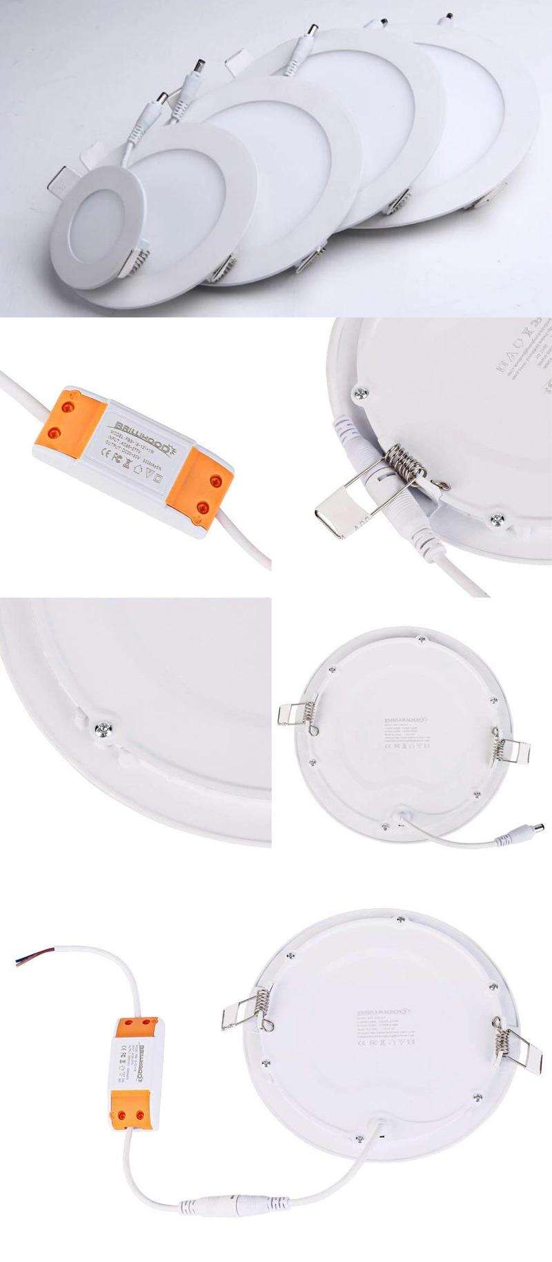 3W to 25W China Flat Square Round Ultra Slim Ceiling LED Panel Light Factory 6W 12W 18W LED Panel Lamp Price