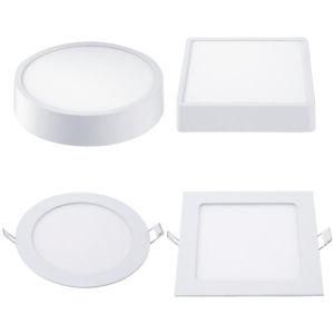 Guangdong LED Panel Light 3W 4W 6W 9W 12W 18W 24W Driver Included AC85-265V Recessed Ceiling Panel Lamps for Indoor Lighting