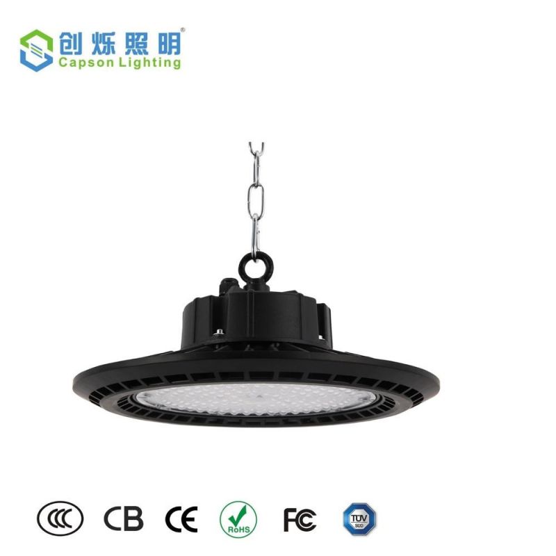 Zgsm 100W to 200W IP65 Ik10 160lm/W Motion Sensor UFO LED High Bay Light for Warehouse