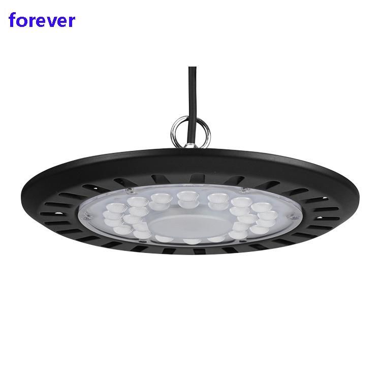 Surface Mount Hanging 100-200W UFO LED Industrial High Bay Light 3000-6000K SMD5050 Beam Angle 120°
