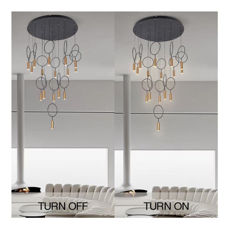 Masivel Simple Luxury Design Hall Staircase LED Pendant Light
