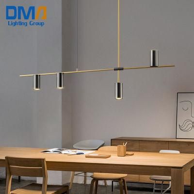 2022 Nordic Creative 3 4 5 9 12 Heads Long Bar Dining Room Hanging Lamp Industrial Pendant Light