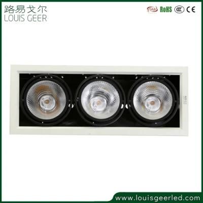 Quick Shipping Single Double or Triple Head LED Grille Light Downlight Die-Cast Aluminum 36W 45W LED Square Downlight