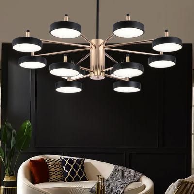 Dafangzhou 144W Light China Battery Operated Chandelier Supply Light Iron Gray Frame Color Chandelier Pendant Light Applied in Restaurant