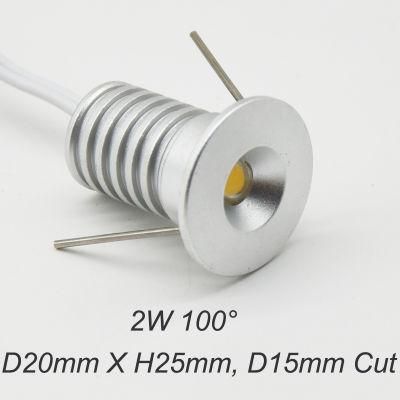 2W AC100-240V Mini LED Downlight Lamp for House Kitchen Spot Lighting Kit
