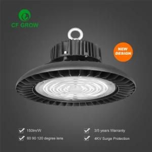 150W UFO LED 6000K-6500K Daylight White 288 PCS LEDs IP65 Waterproof LED High Bay Light for Garages Basements Exhibition Halls Stadiums