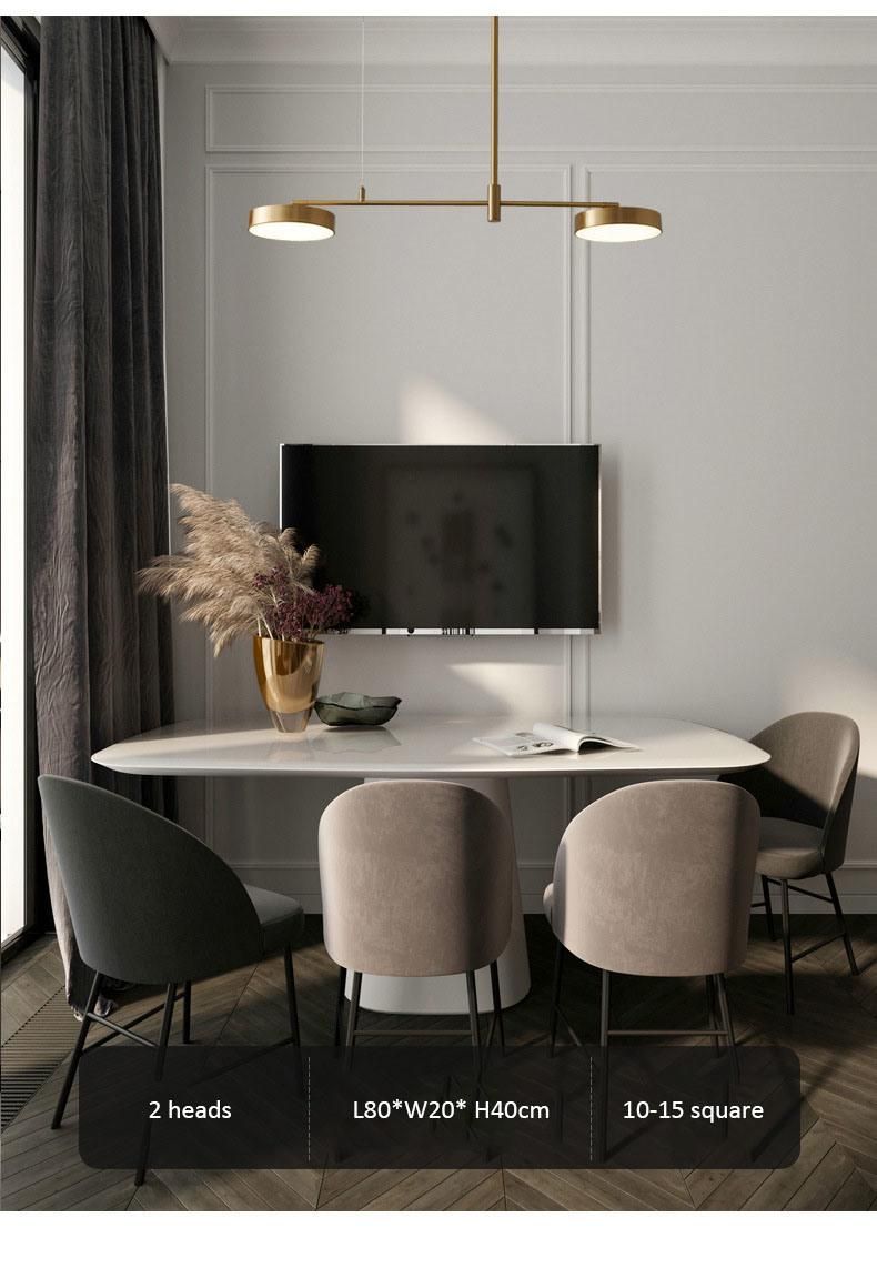 All Copper Nordic Living Bedroom Dining Room Modern Ceiling Hanging Lights Lighting for Living Room