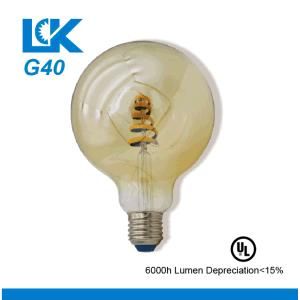 Ra90 6W 500lm G40 New Retro Spiral Filament LED Light Bulb