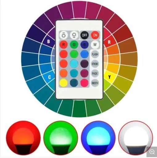 New High Power LED RGB Remote Bulb Light