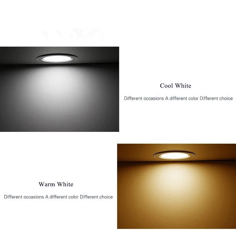 Dob AC220-240V Ceiling Recessed Downlight Round Slim Panel Light 12W LED Downlight IP44 Home Store Use