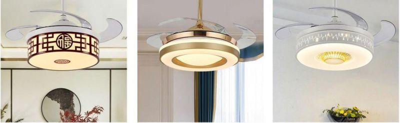 Loft Fan Chandelier Retro Electric Fan Mute Ceiling Fan with Light