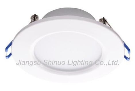 Round Embedded LED Downlight 10W 5 Inch Iron Ceiling Lighting 3000K Warm White