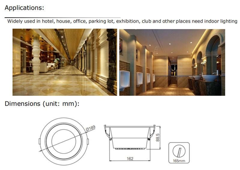 Dimmable/Non-Dimmable LED Ceiling Light Recessed LED Downlight