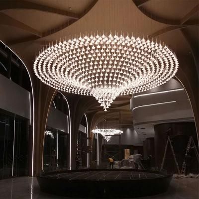 Modern Customized LED Hanging Chandelier Light for Hotel Lobby Hall