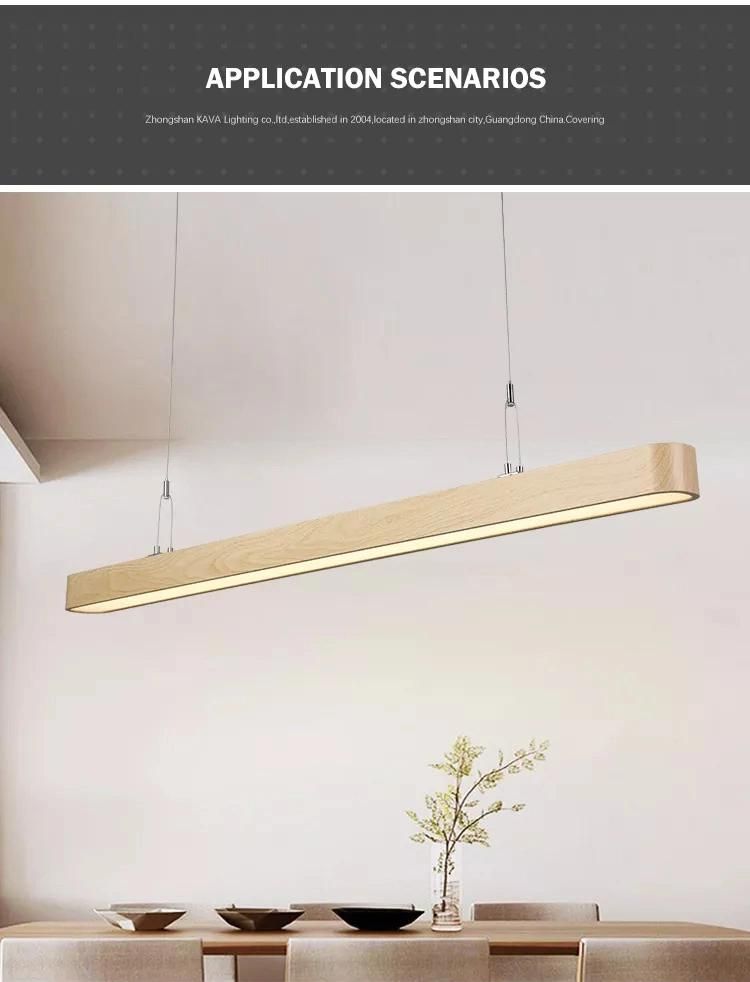 High Luminous Performance Business Office Area Linear LED Chandeliers Pendant Lights