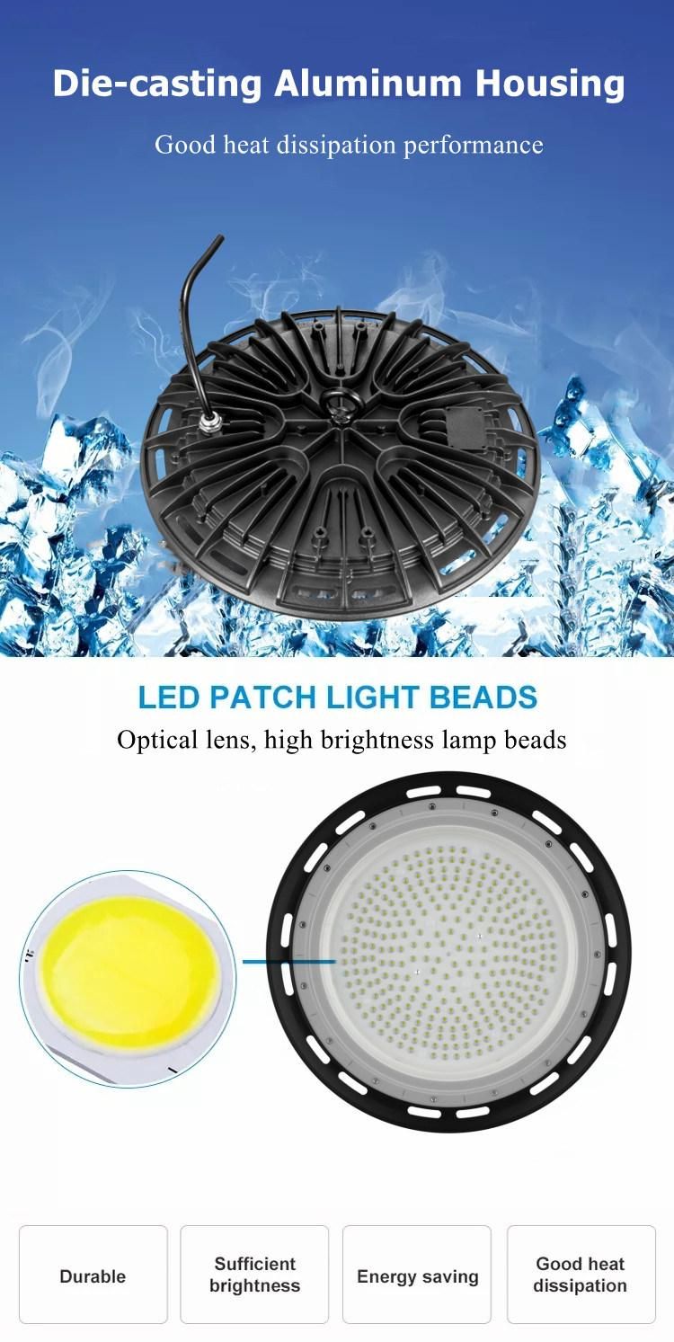 Gas Station Optical Lens 100W UFO LED High Bay Light