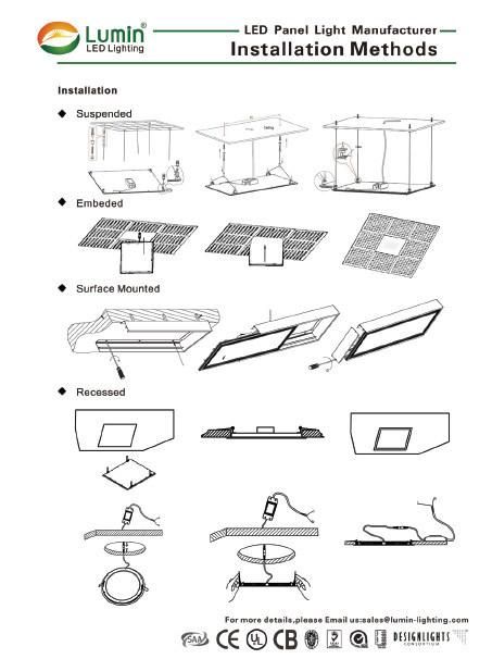 LED Hollow Panel Light 595*595mm 36W Ra80 Office Lighting LED Ceiling Light