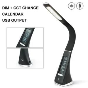 Ht8668 LED Table Lamp Calendar 5V 2.1A USB Dim Color Change Modern Desk Lamp