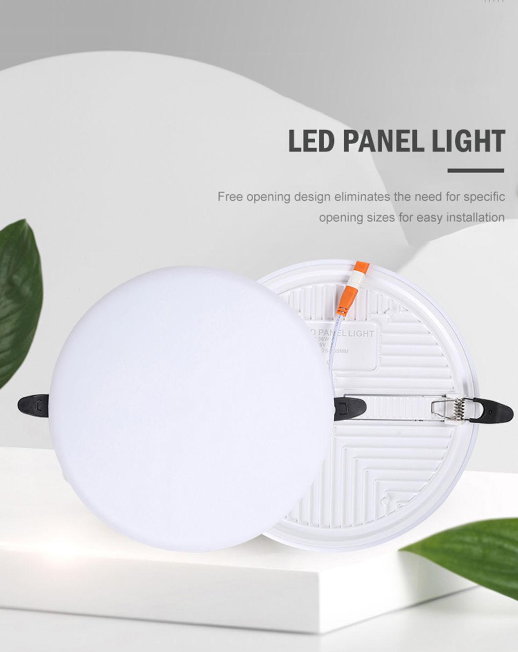 Ultra Thin Indoor Lighting Super Bright Round Square Recessed Conceal Panel Light