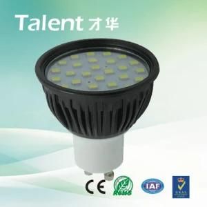GU10 4W LED Light with Lens with Black Aluminum Alloy
