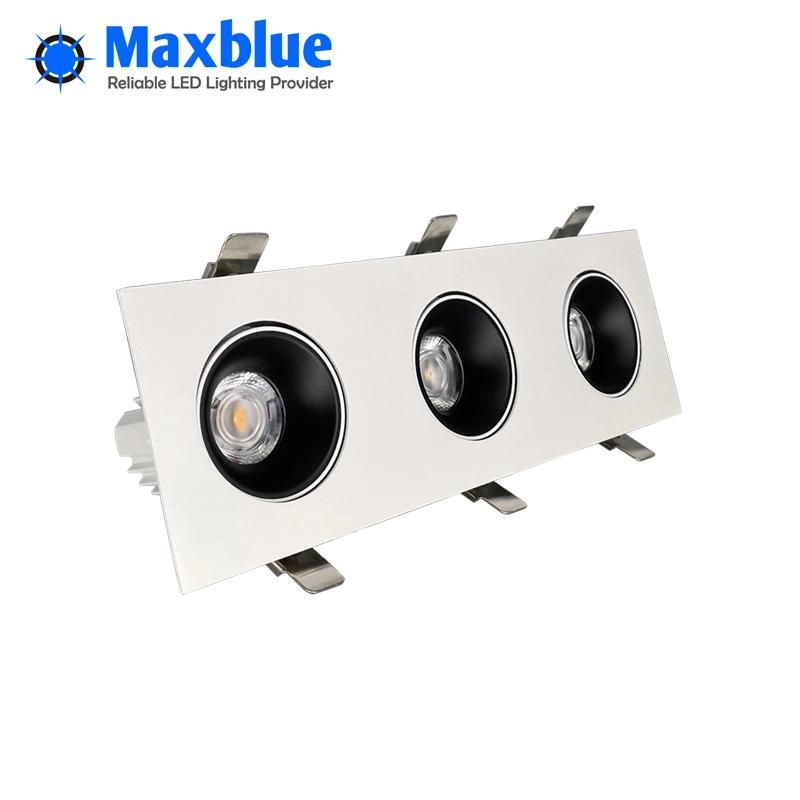 Hot New Design 12W*3 Shop LED Track Down Lights and Spot White Downlight