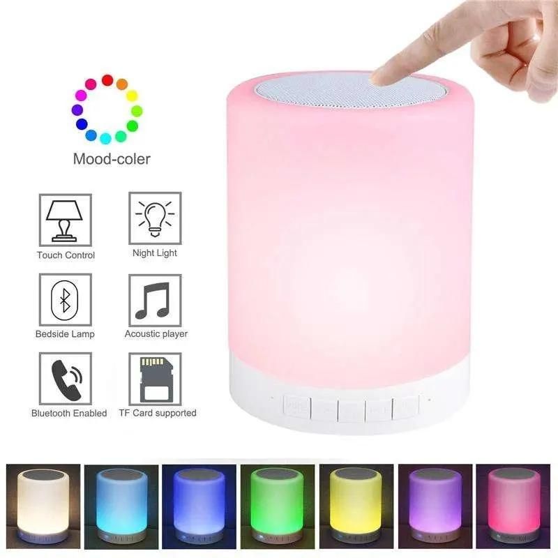 Portable LED Bluetooth Speaker Wireless Sound Box with Lights Lamp Colorful Speaker