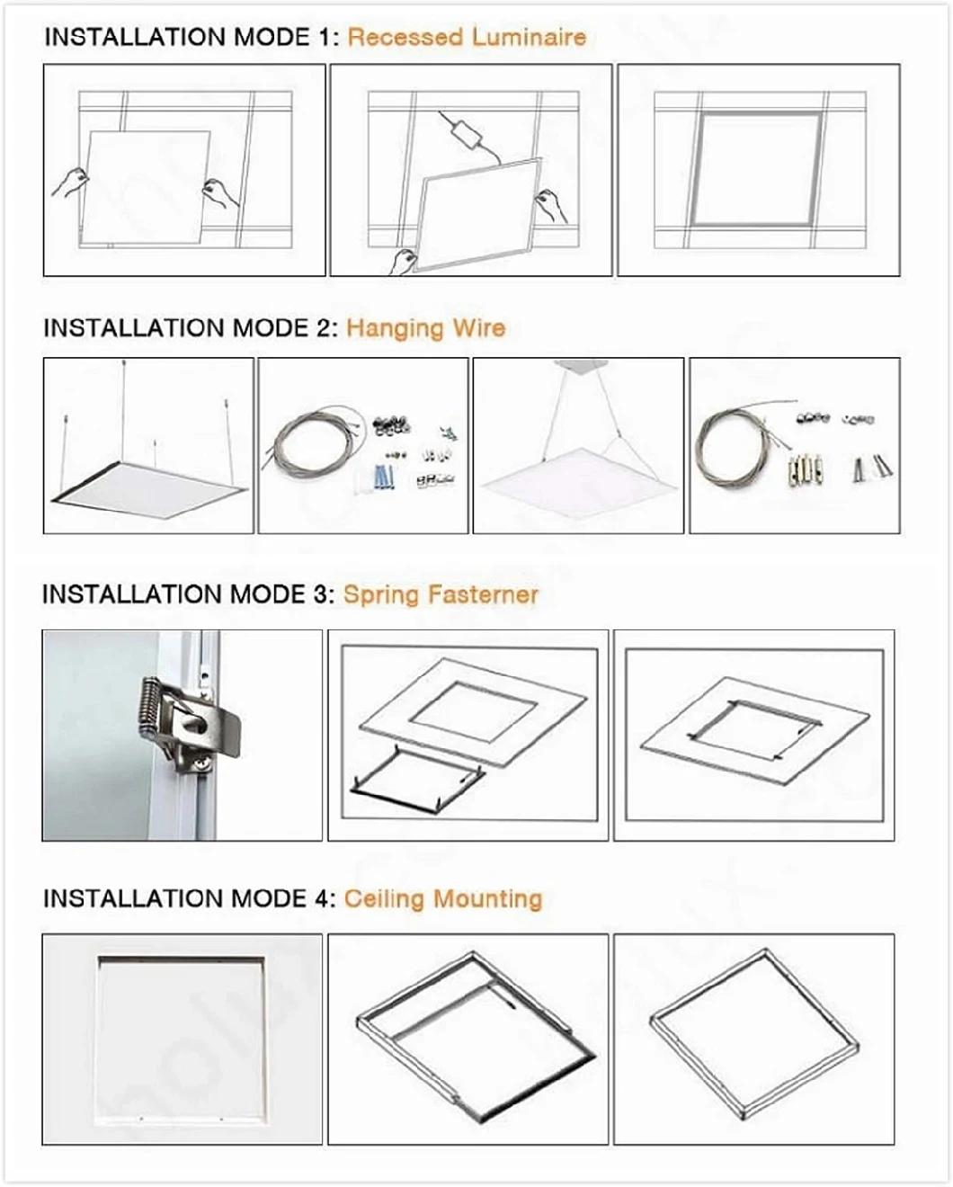 AC100-265V Square 18W 36W 40W 48W LED Panel Light