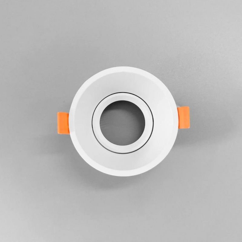 Aluminum Modern Recessed Round□ Downlight Frame for GU10/MR16/G5.3 Anti Glare Spotlight Cut out 70mm