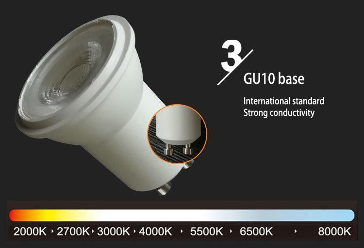 PC COB 2W GU10 LED 2700K Spotlight