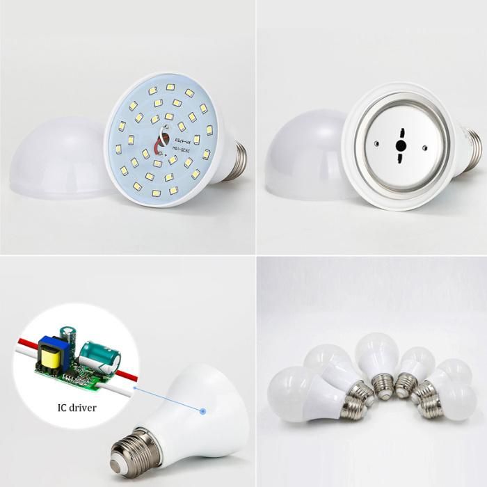 10000K Pure White E27 B22 9W 12W 18W LED Light Bulbs and Fitting