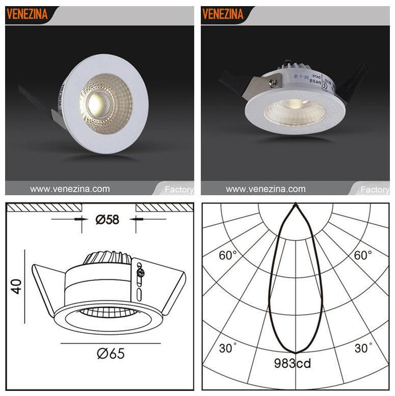 COB LED Recessed Down Light with IP44-R6103