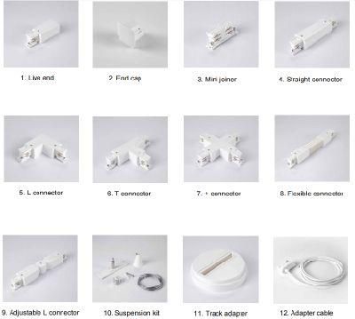 Lighting Track Accessories Aluminum L Connector Lighting Track System