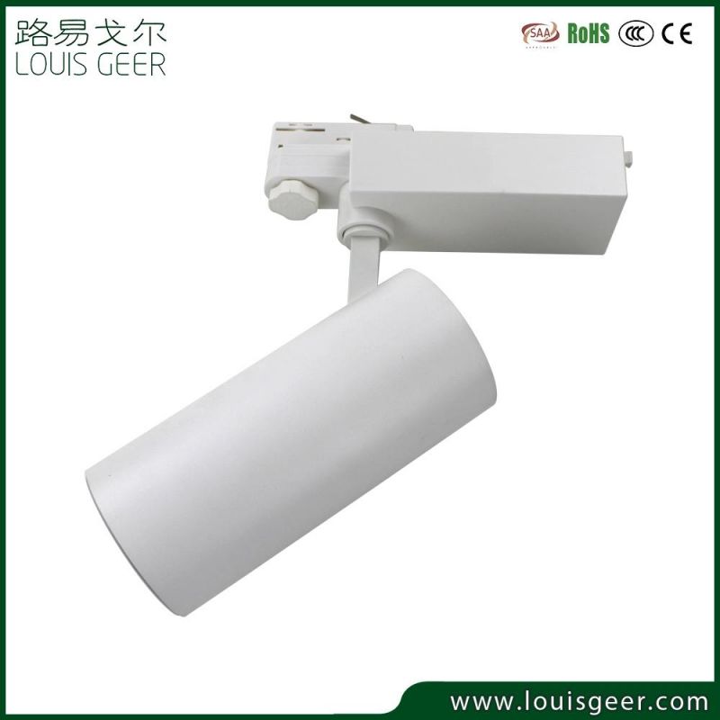 Commercial LED Chip Circle Adjustable Dimmable Lights Rail Spotlight Aluminum 20W/35W 17/30/45/60 Degree COB LED Track Light